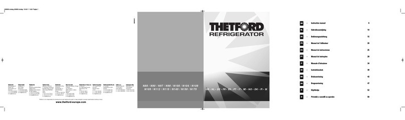 Thetford N108 User manual