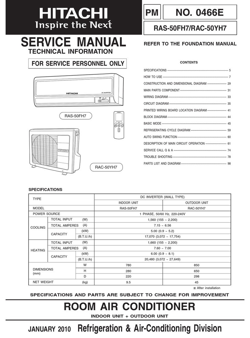 Hitachi RAS-50FH7 User manual Hitachi RAS-50FH7 User manual