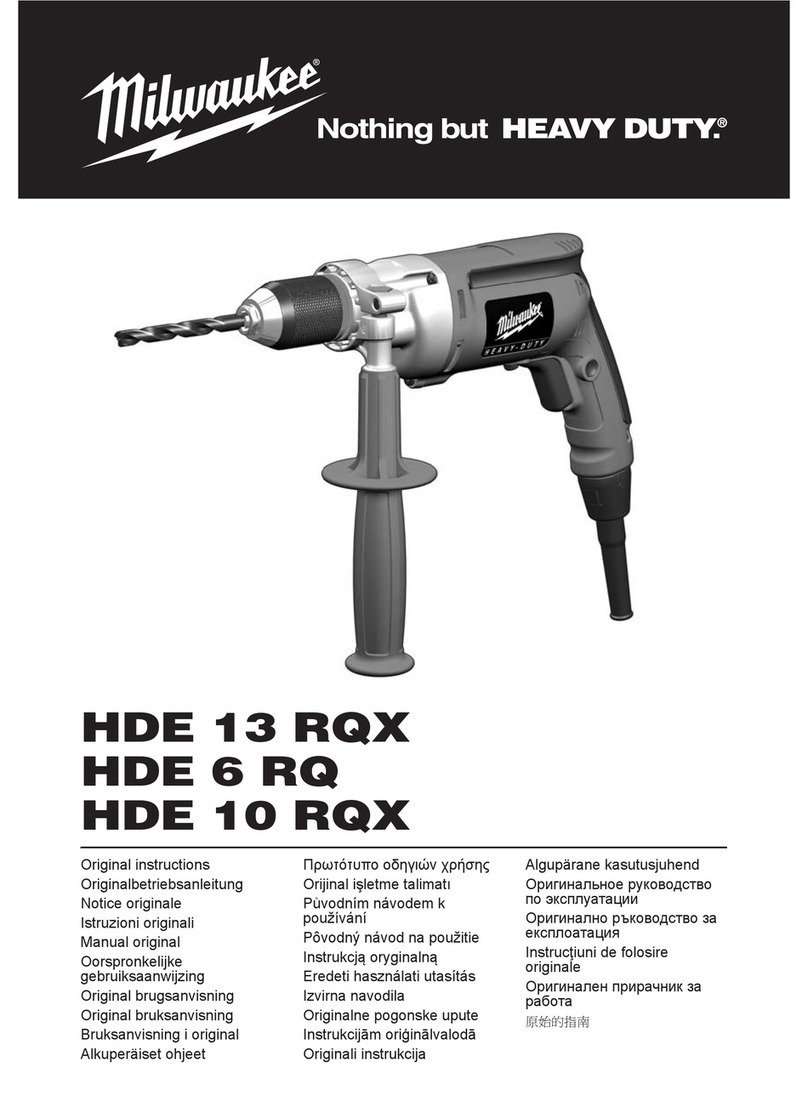 Milwaukee HDE 13 RQX Original instructions