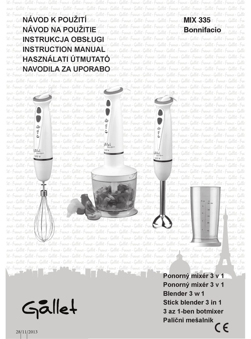 Gallet MIX 335 instruction manual