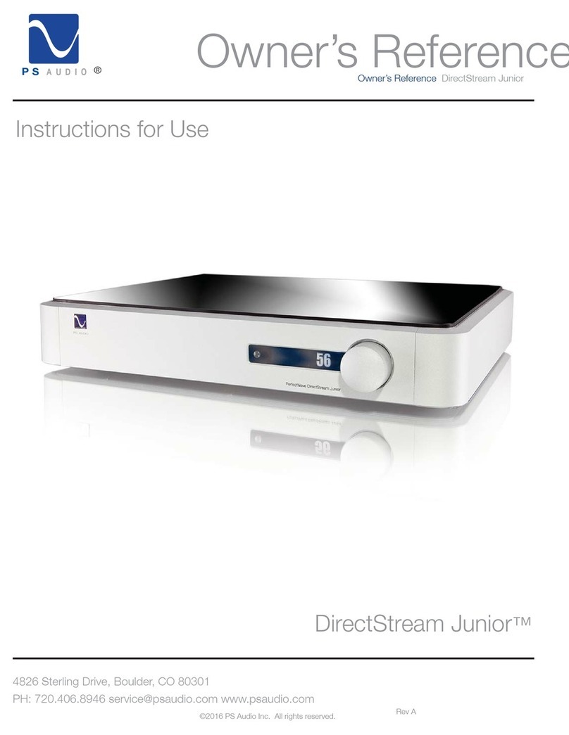 PS Audio DirectStream Junior Owner's reference