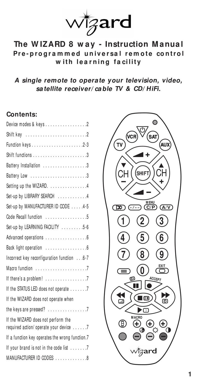 Wizard 8 way instruction manual