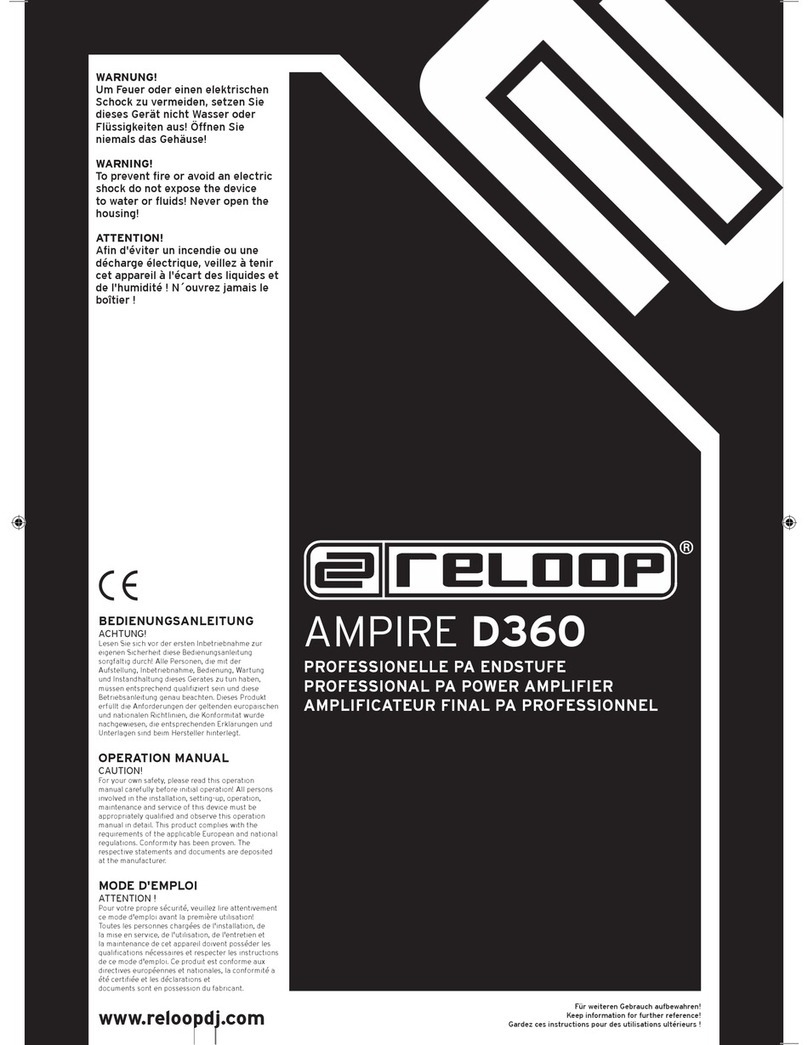 Reloop Ampire D360 Operation manual