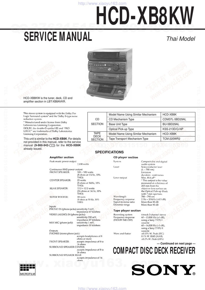 Sony HCD-XB8KW User manual