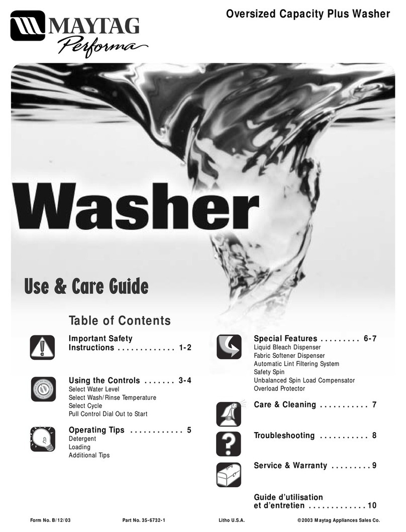 Maytag PAVT144AWW Use & care guide