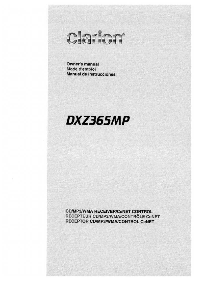 Clarion DXZ365MP owner's manual