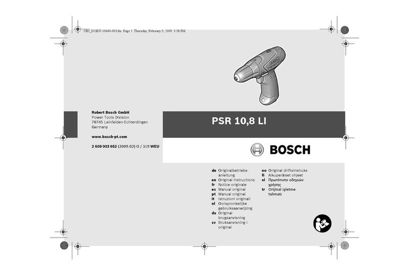 Bosch PSR 10 Original instructions
