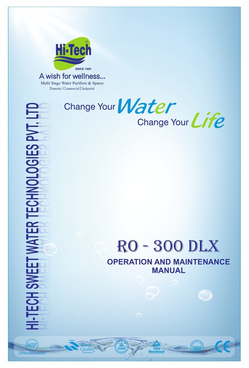 Hitech RO-300 DLX Operation and maintenance manual