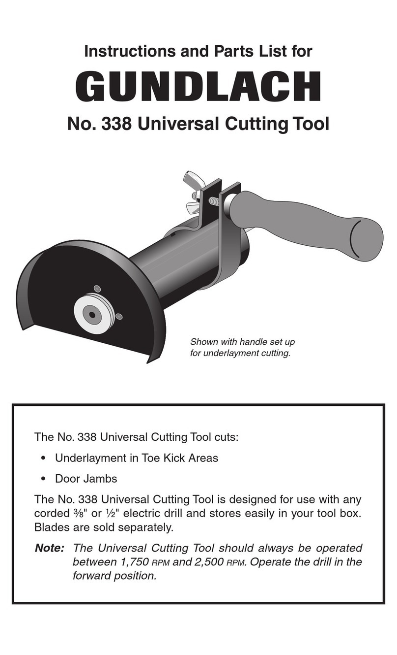 Gundlach 338 Instructions and parts list