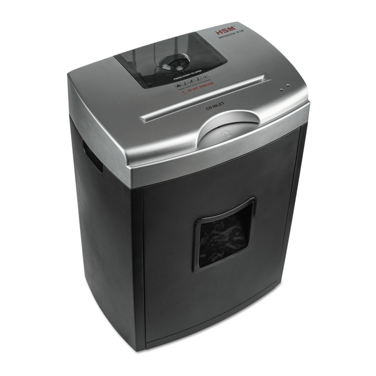 HSM shredstar X15 operating instructions