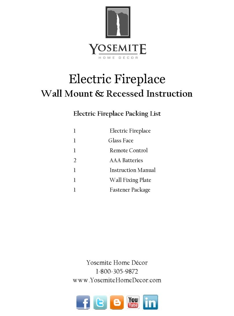Yosemite DF-EFP148 Wall mount and recessed instruction