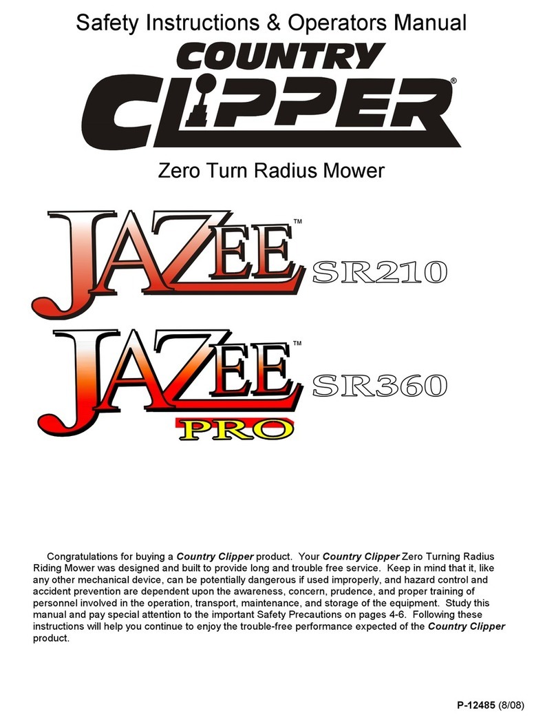 Country Clipper jazee SR210 Operator's manual