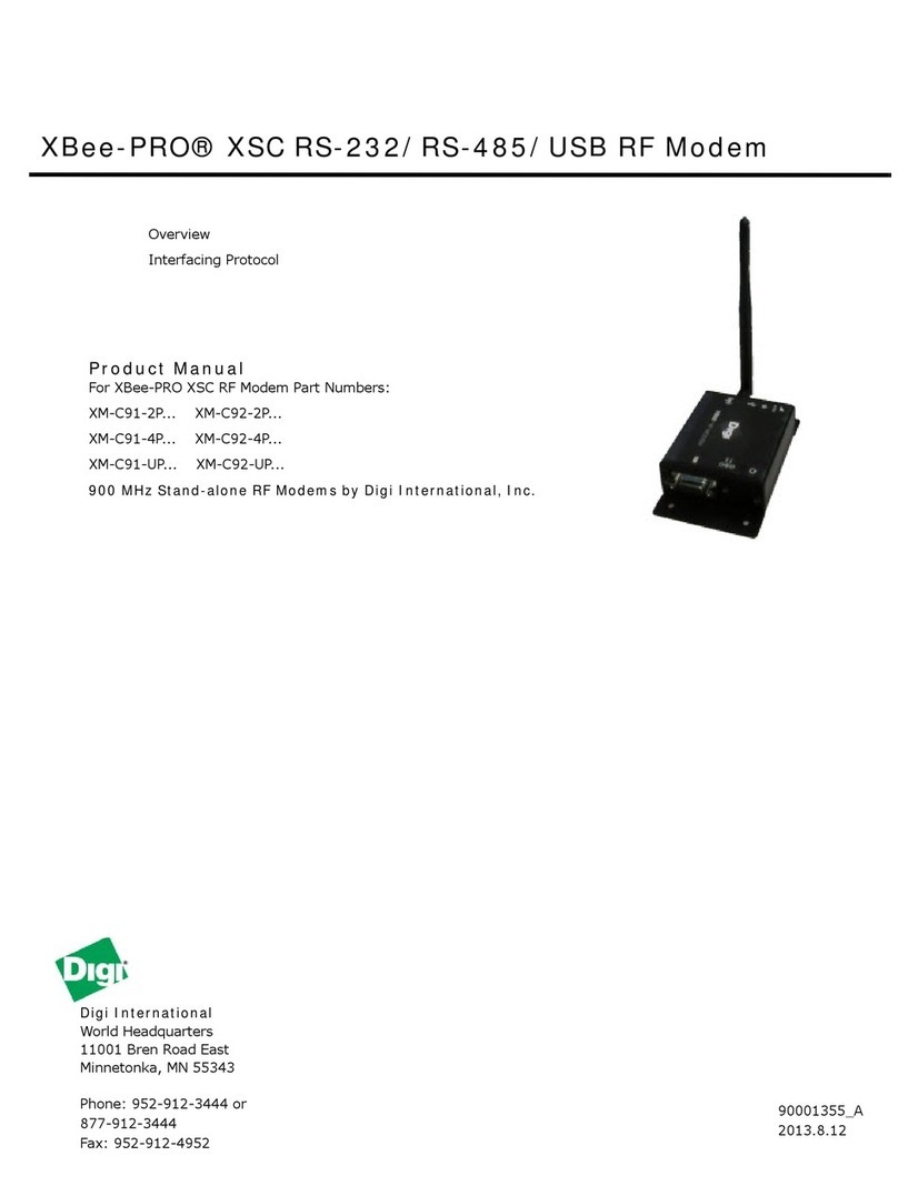 Digi XBee-PRO XSC RS-232 User manual