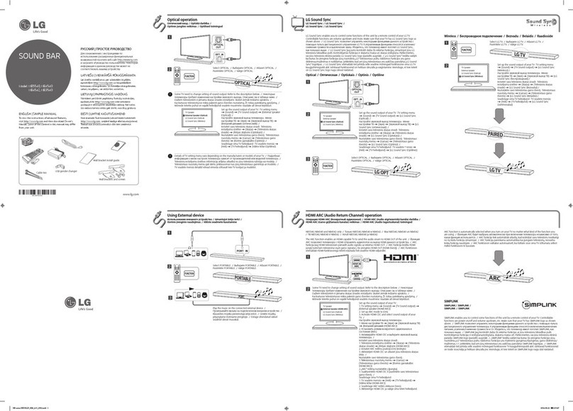 LG NB5540 Specification sheet