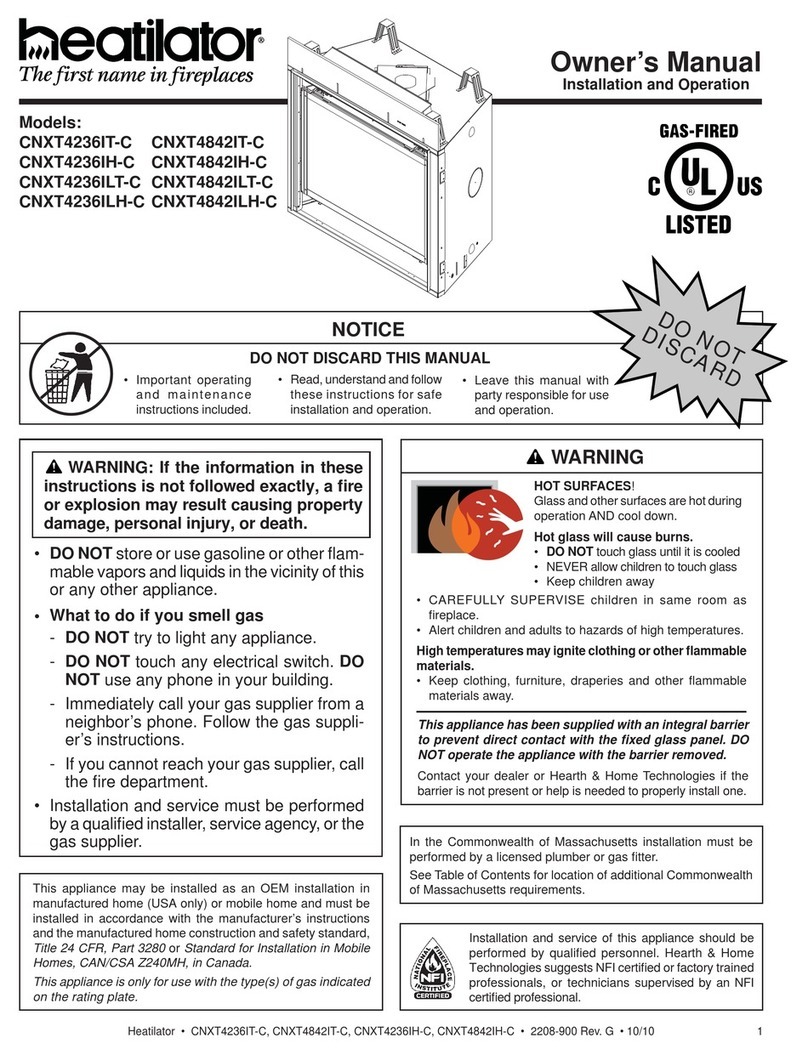 Heatilator CNXT4236IT-C owner's manual Heatilator CNXT4236IT-C owner's manual