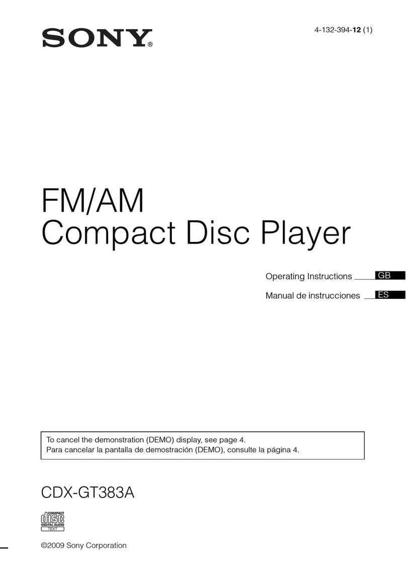 Sony CDX-GT383A User manual