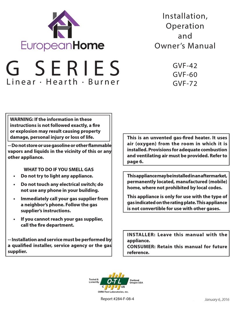 European Home GVF-42 User manual European Home GVF-42 User manual