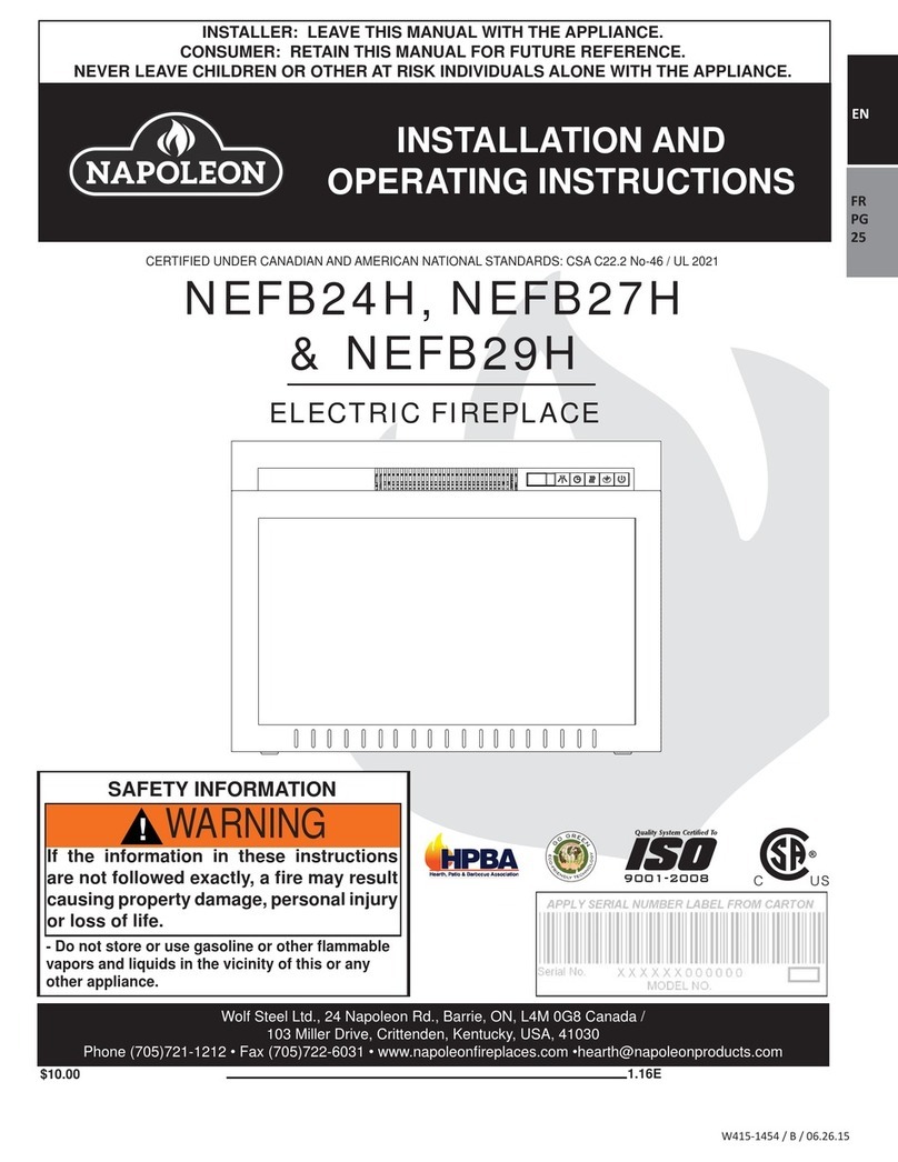 Napoleon NEFB24H User manual