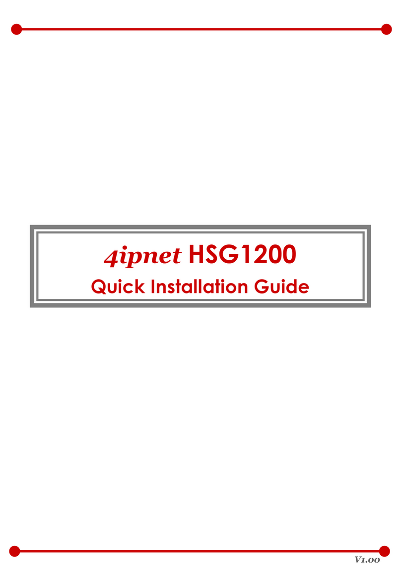 4IPNET HSG1200 Quick instruction guide