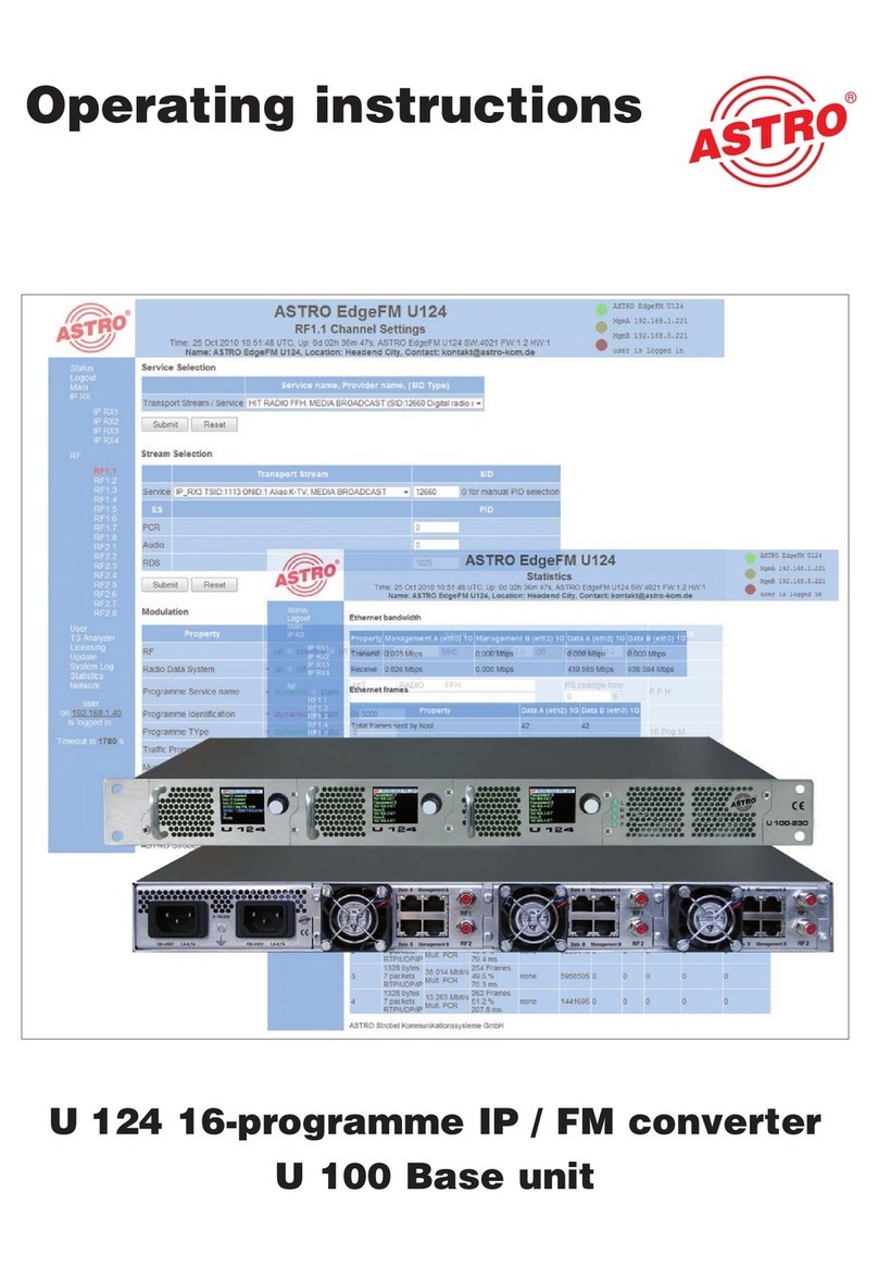 ASTRO U 124 operating instructions