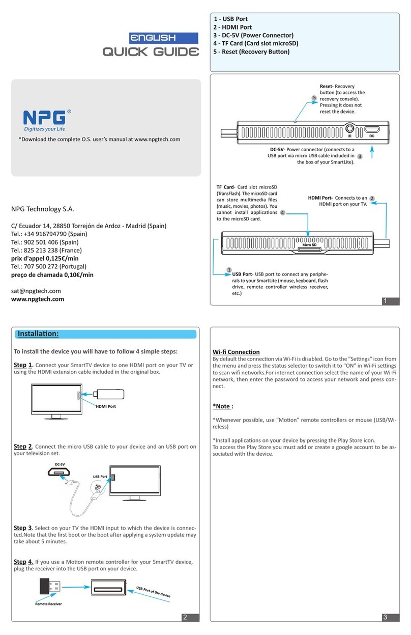 NPG SL AT12 User manual