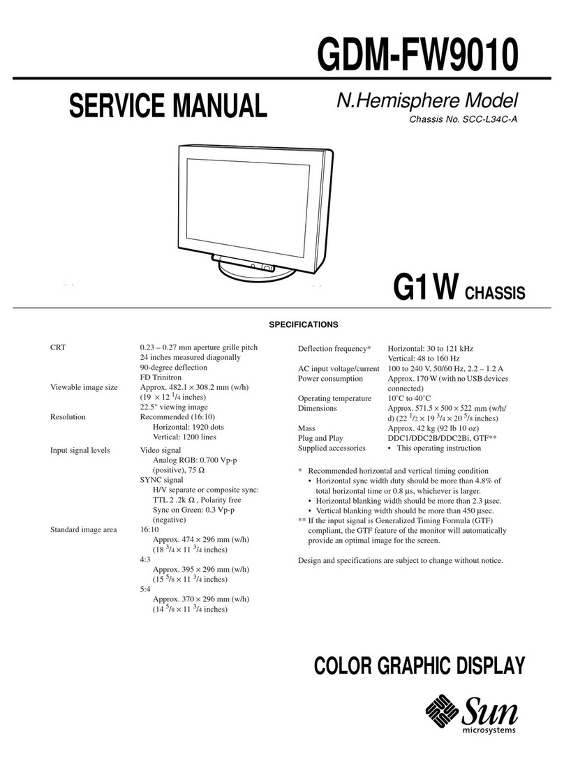 Sun Microsystems GDM-FW9010 User manual