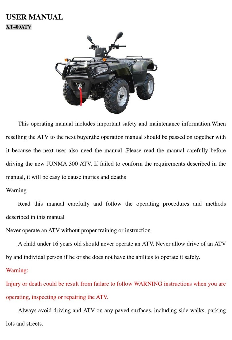 Kinroad XT400ATV user manual