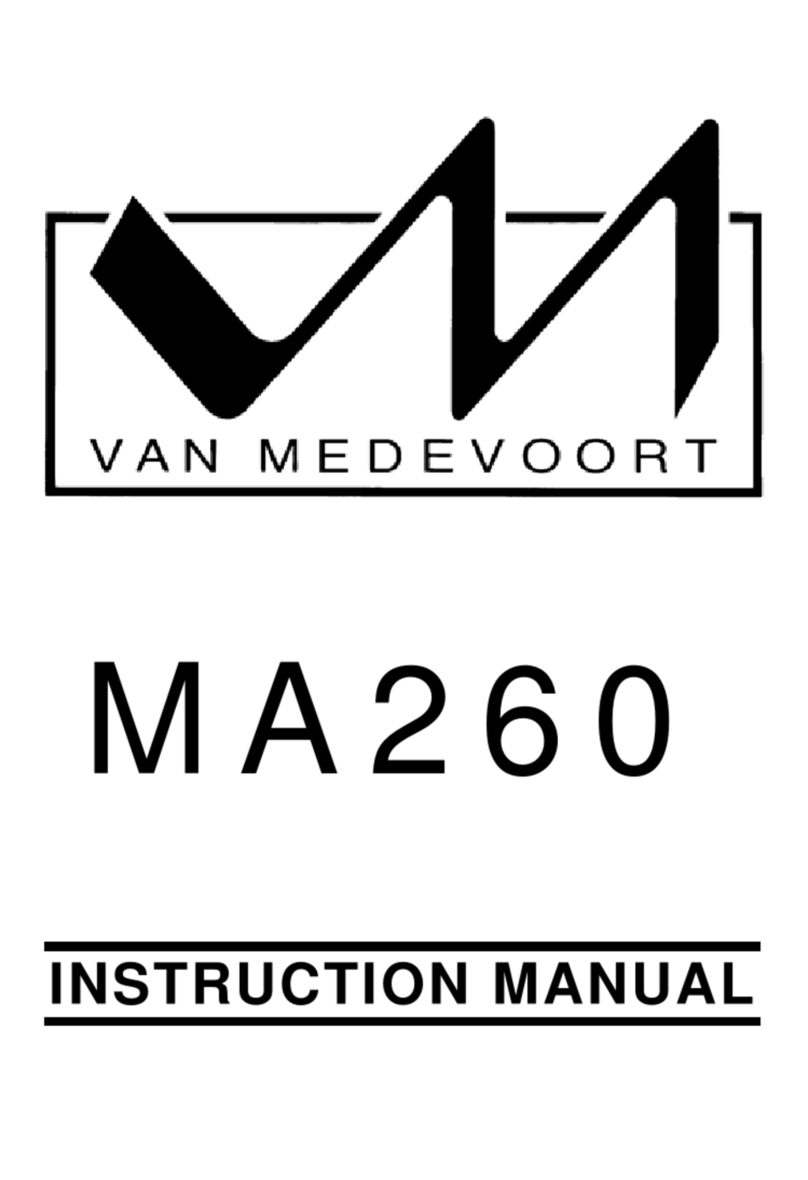 Van Medevoort MA260 instruction manual