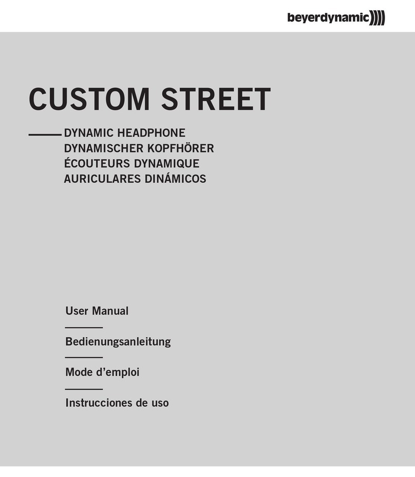 Beyerdynamic CUSTOM STREET User manual Beyerdynamic CUSTOM STREET User manual