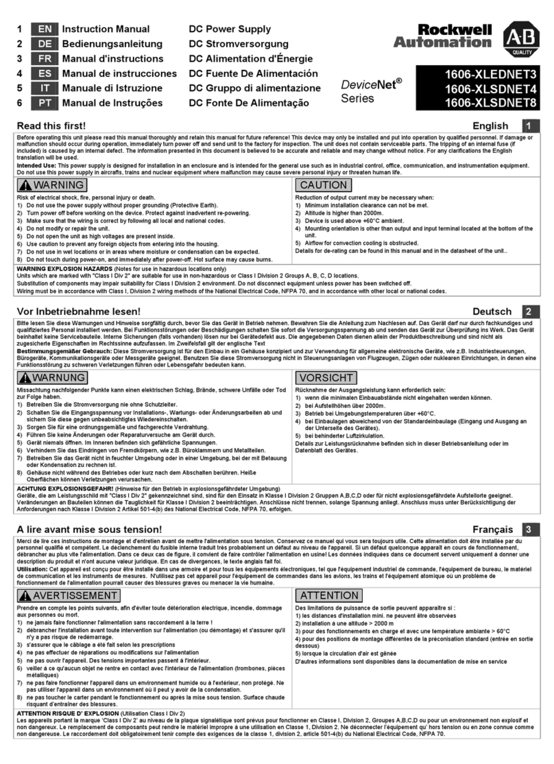 Rockwell Automation 1606-XLEDNET3 instruction manual