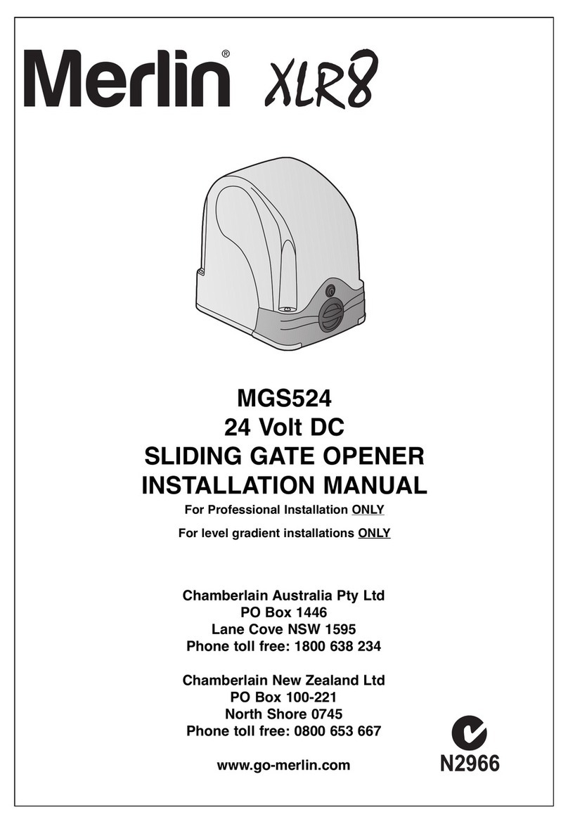 Merlin XLR8 MGS524 installation manual