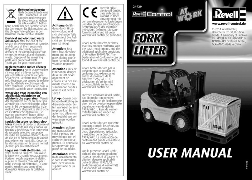 REVELL Fork Lifter user manual REVELL Fork Lifter user manual