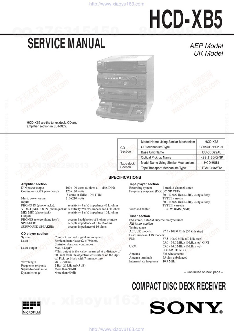 Sony HCD-xb5 User manual
