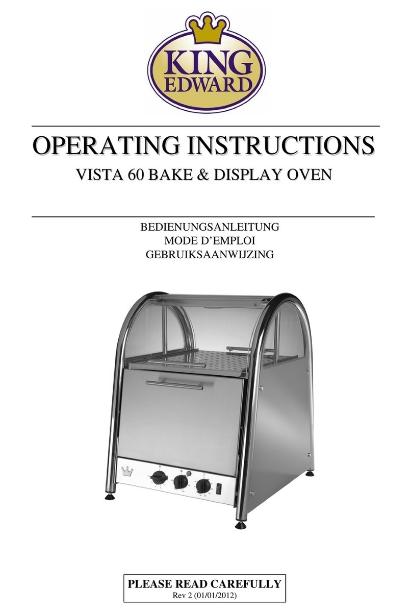 King Edward VISTA 60 BAKE & DISPLAY OVEN user manual