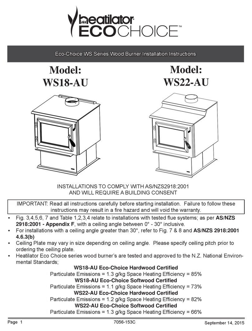 Heatilator Eco-Choice WS18-AU User manual