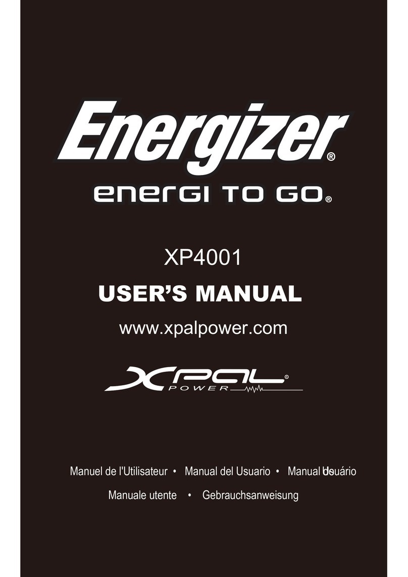 Energizer xp4001 User manual
