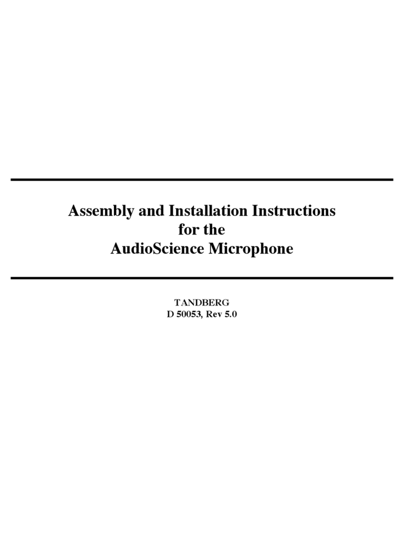 TANDBERG AudioScience D 50053 Assembly and installation instructions
