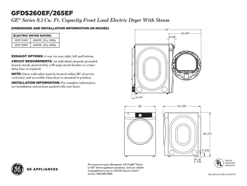 GE GFDS260EF User manual