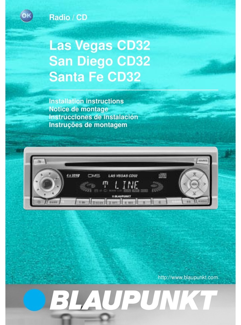 Blaupunkt Las Vegas CD32 installation instructions