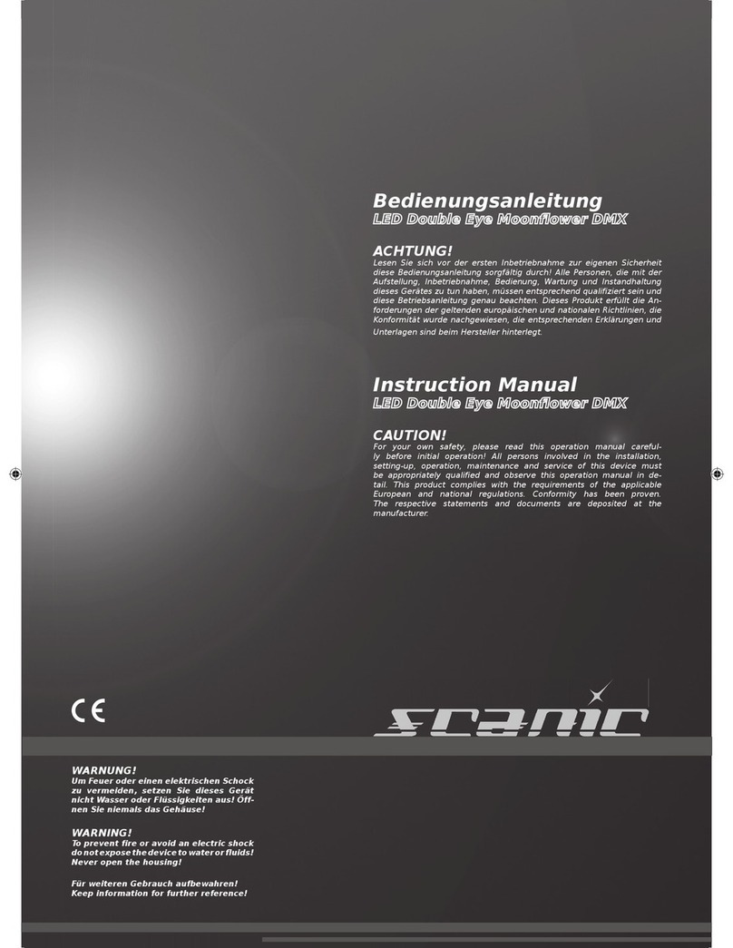 Scanic LED Double Eye Moonflower DMX User manual
