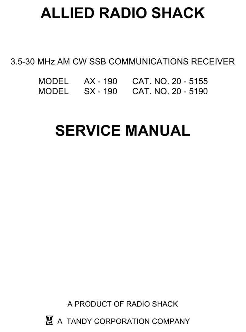 Radio Shack AX-190 User manual