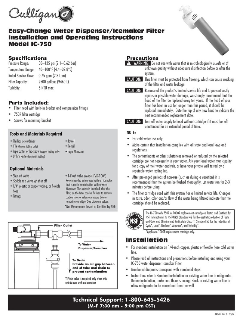 Culligan IC-750 User manual