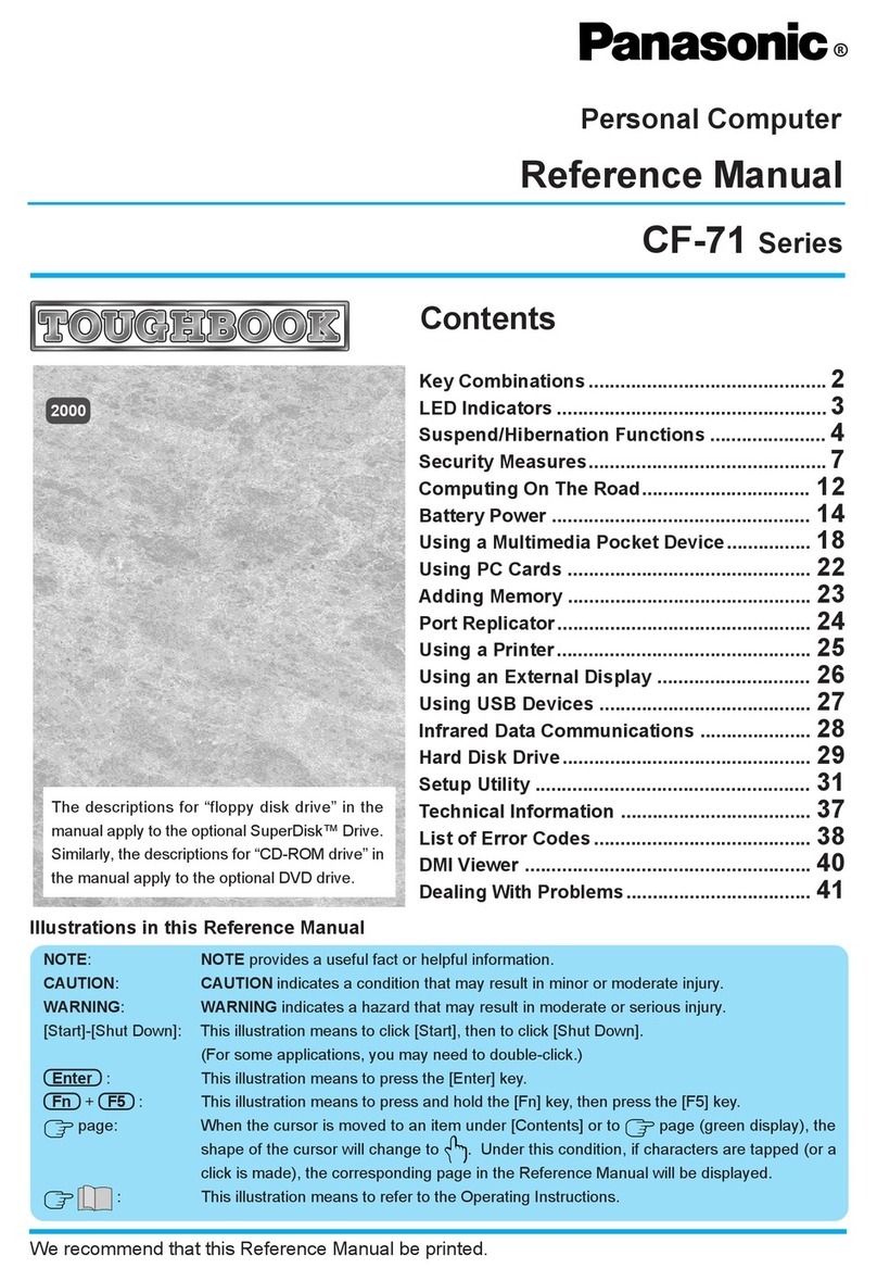 Panasonic CF-71 Series Reference manual