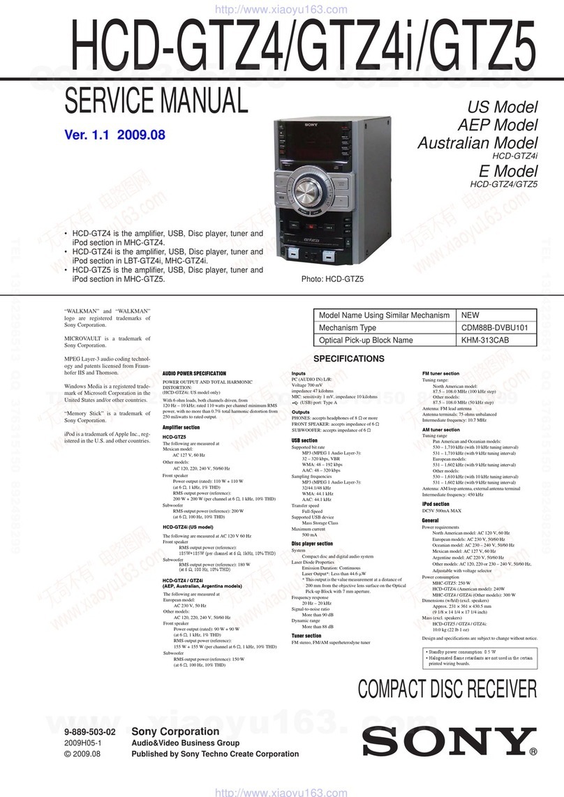 Sony HCD-GTZ4 User manual