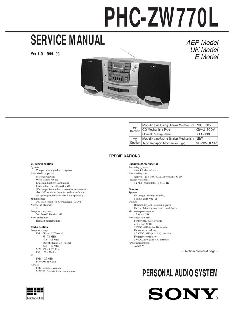 Sony PHC-ZW770L Service manual