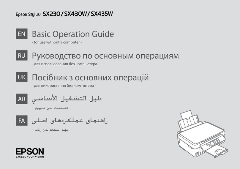 Epson Stylus SX230 Assembly instructions