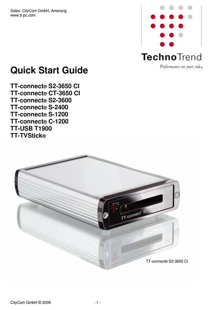 TechnoTrend TT-connect S2-3650 CI quick start guide TechnoTrend TT-connect S2-3650 CI quick start guide