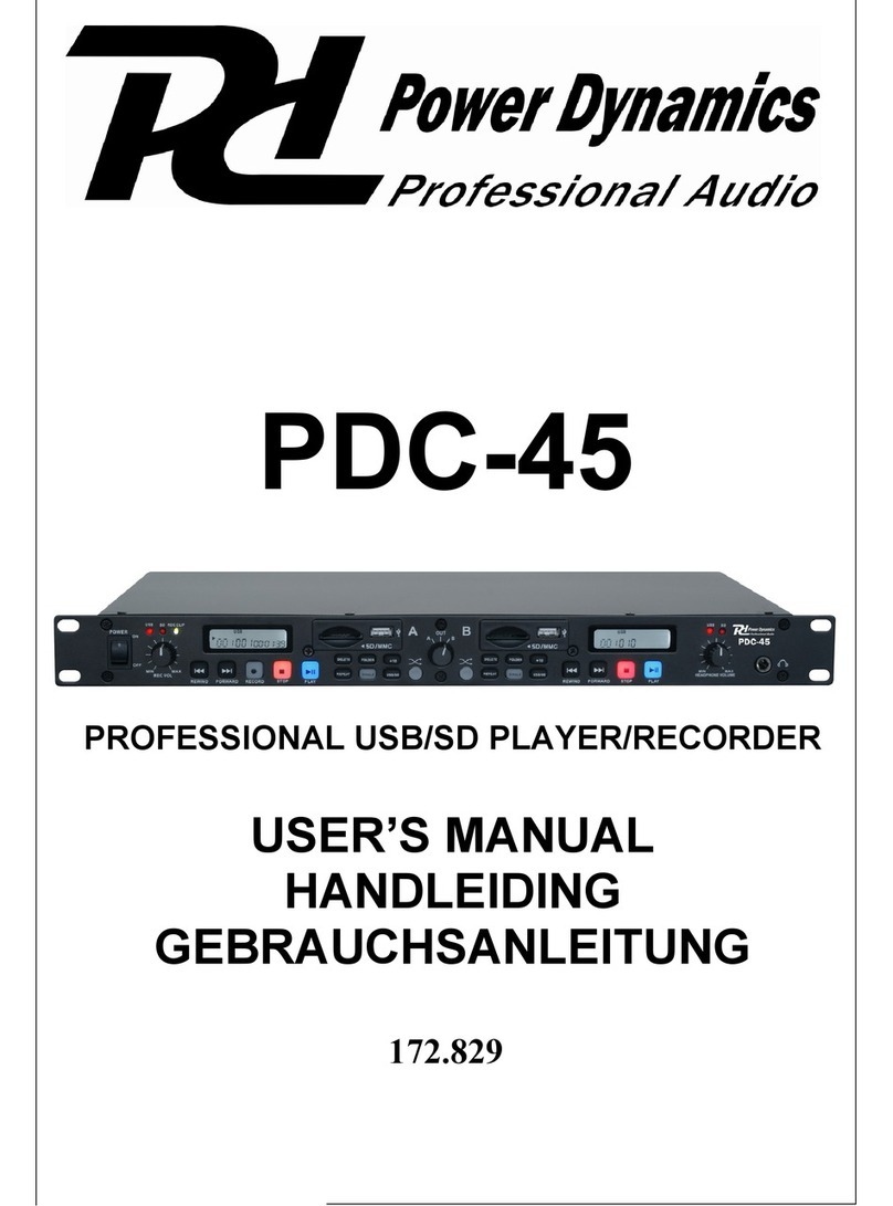 Power Dynamics pdc-45 user manual