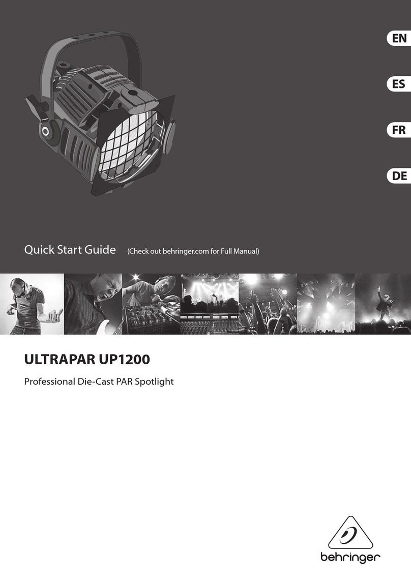 Behringer ULTRAPAR UP1200 quick start guide