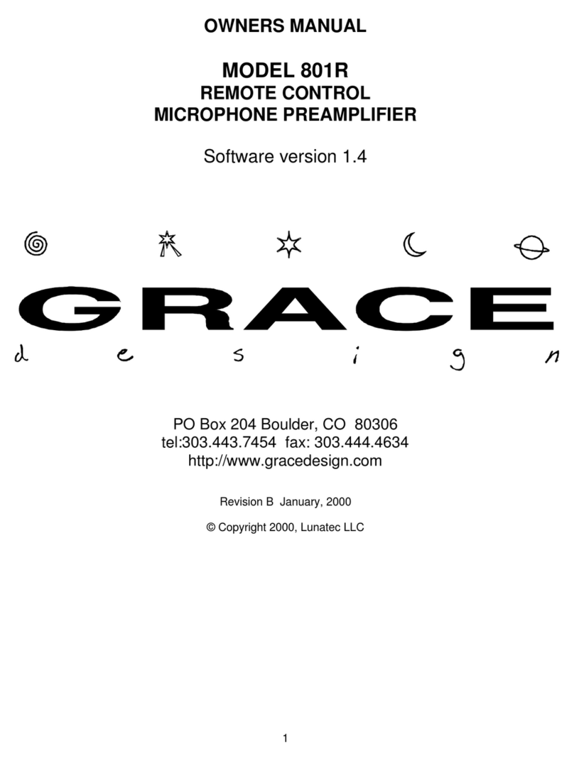 Grace 801R owner's manual